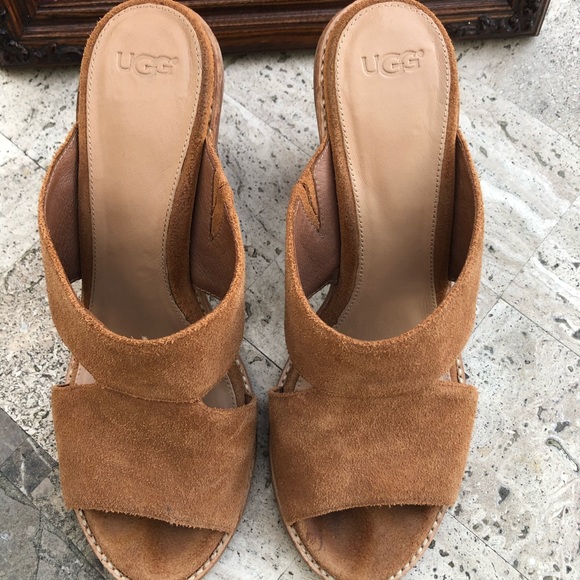 Authentic UGG Suede Mules - Picture 2 of 8